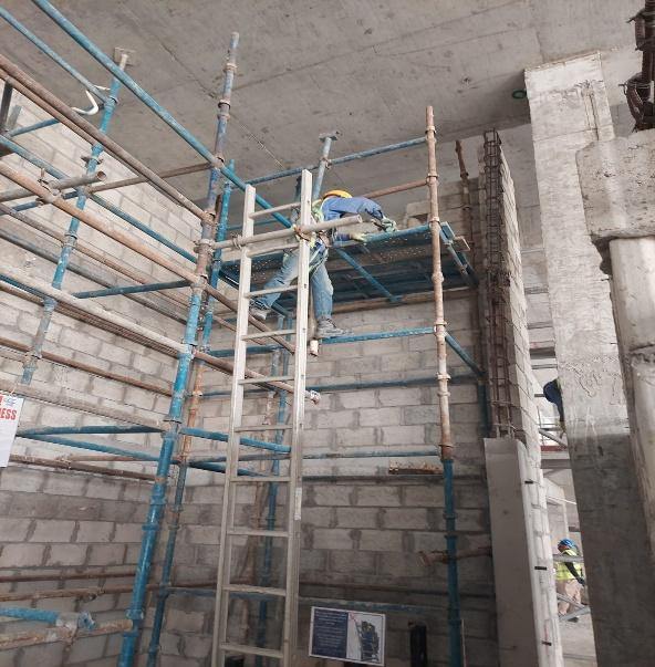 Block work at Lusail