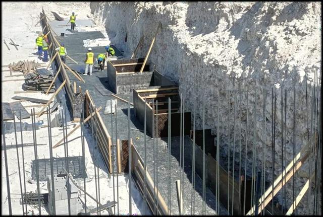 Concrete / rebar at school in Markhiya