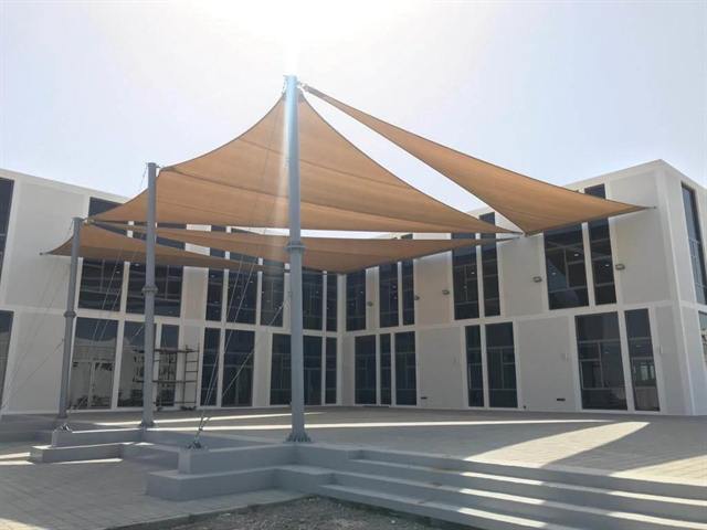 Tensile shade structure