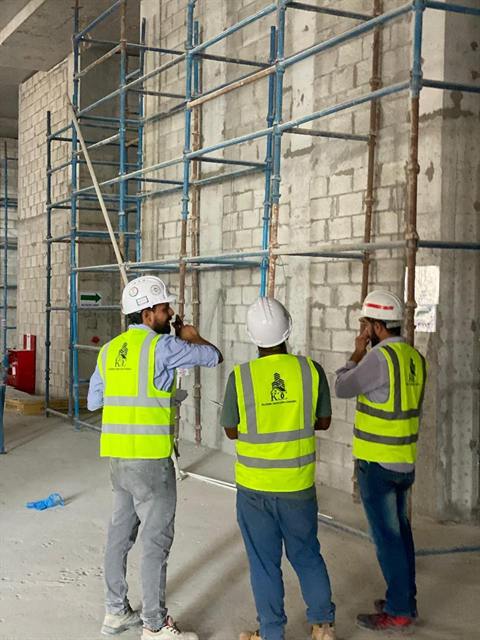 Engineers supervising a project