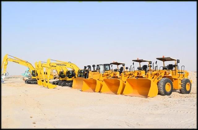 Construction machinery fleet