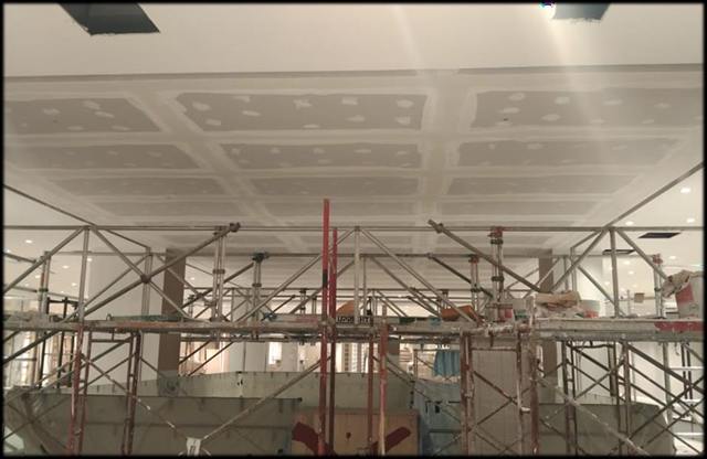 Gypsum work in offices, Doha