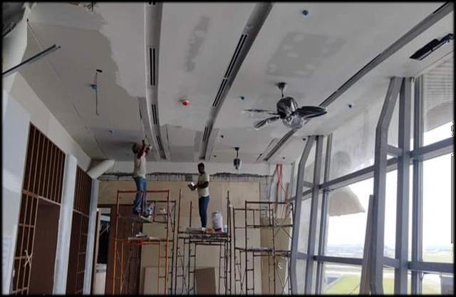Gypsum work in offices, Doha