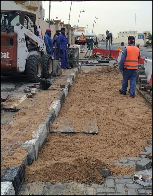 Interlock work at Al Wakra