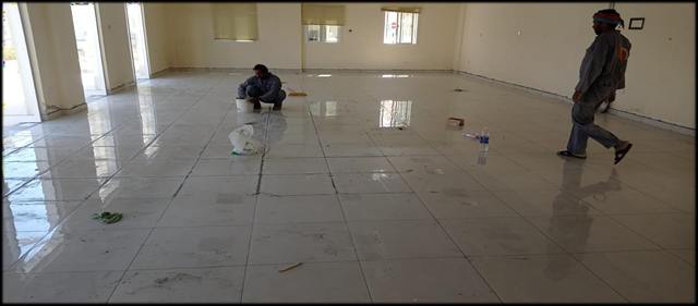 Tile work in Al Khor villa